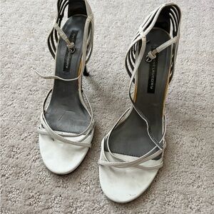 Chinese Laundry White Strappy Heels
